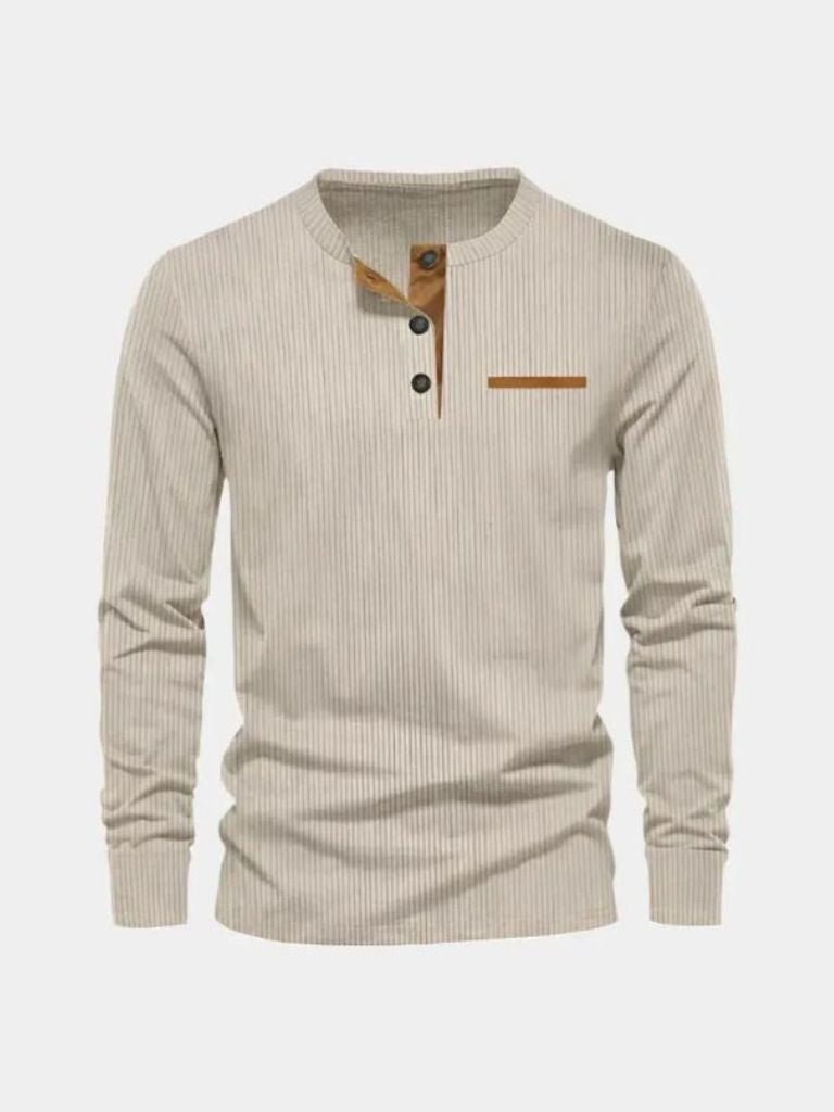 T-shirt manches longues en velours côtelé