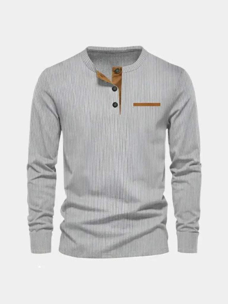 T-shirt manches longues en velours côtelé