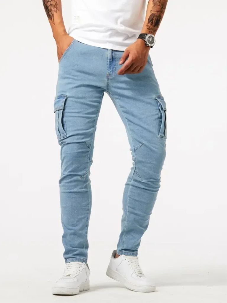 Pantalon Cargo en Denim