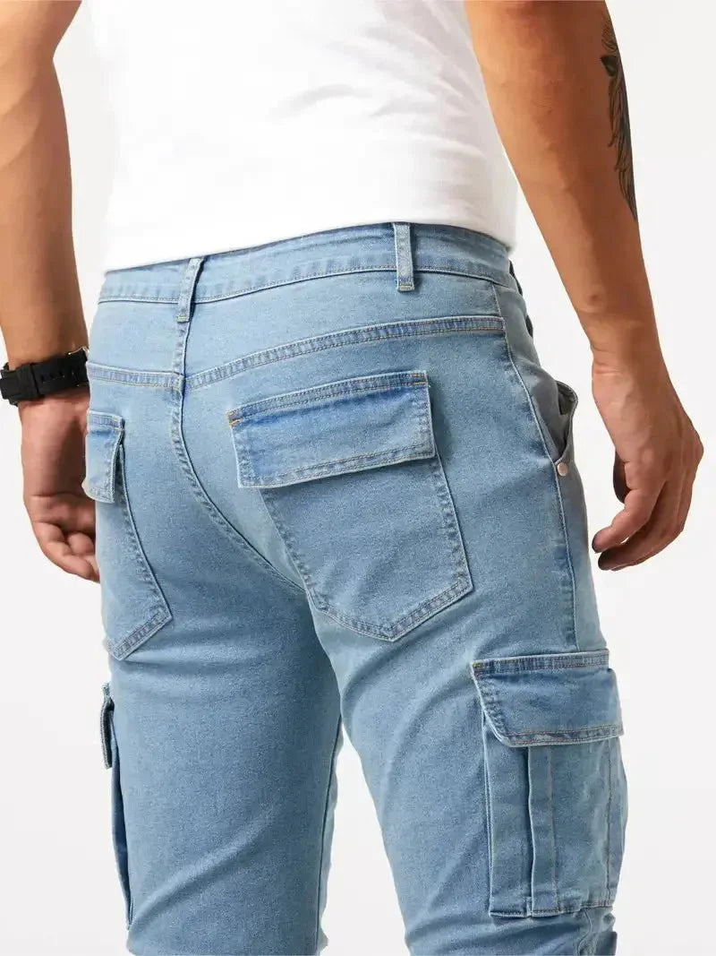 Pantalon Cargo en Denim