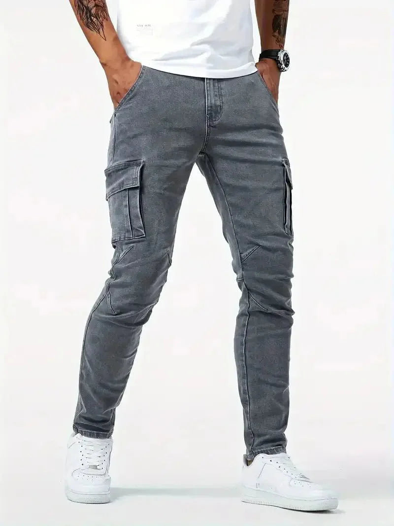 Pantalon Cargo en Denim