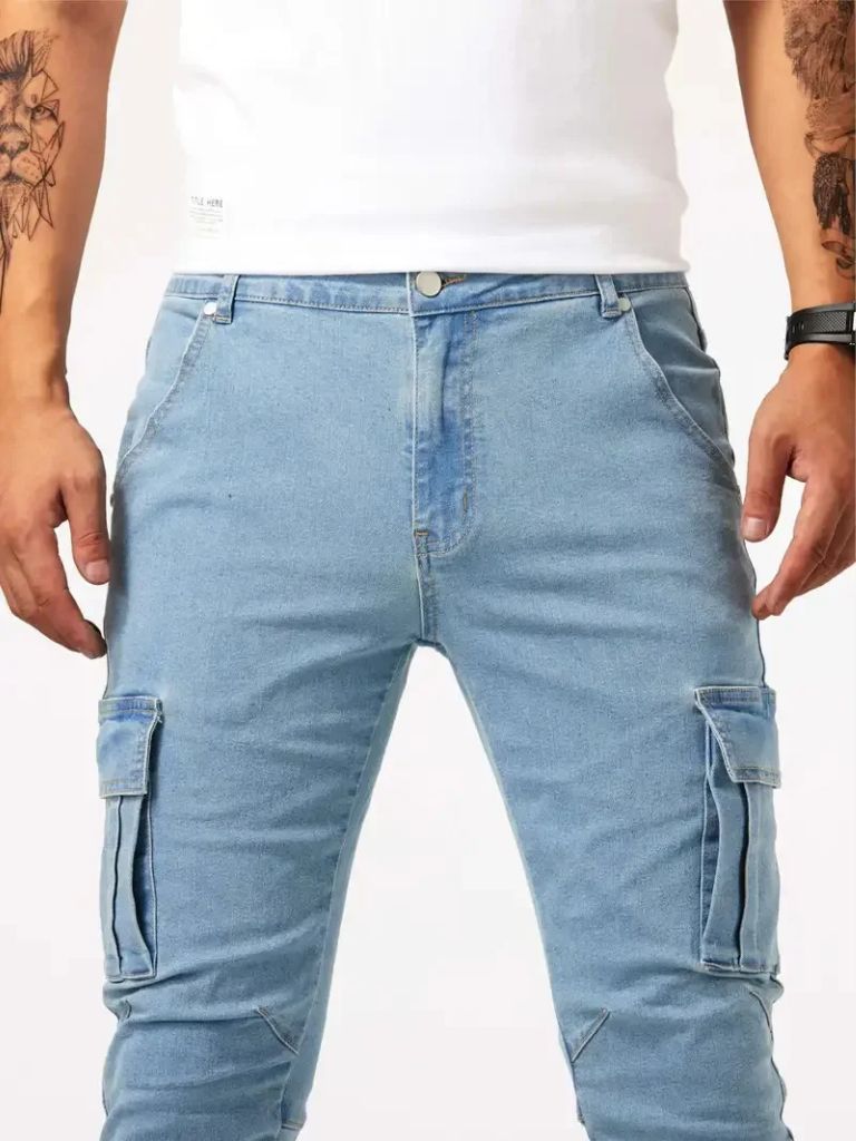 Pantalon Cargo en Denim