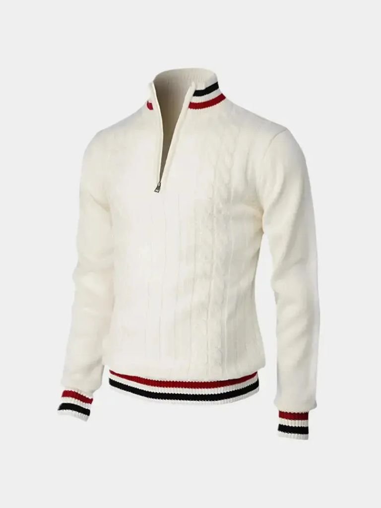 Pull Col Roulé Demi-Zip Essentiel