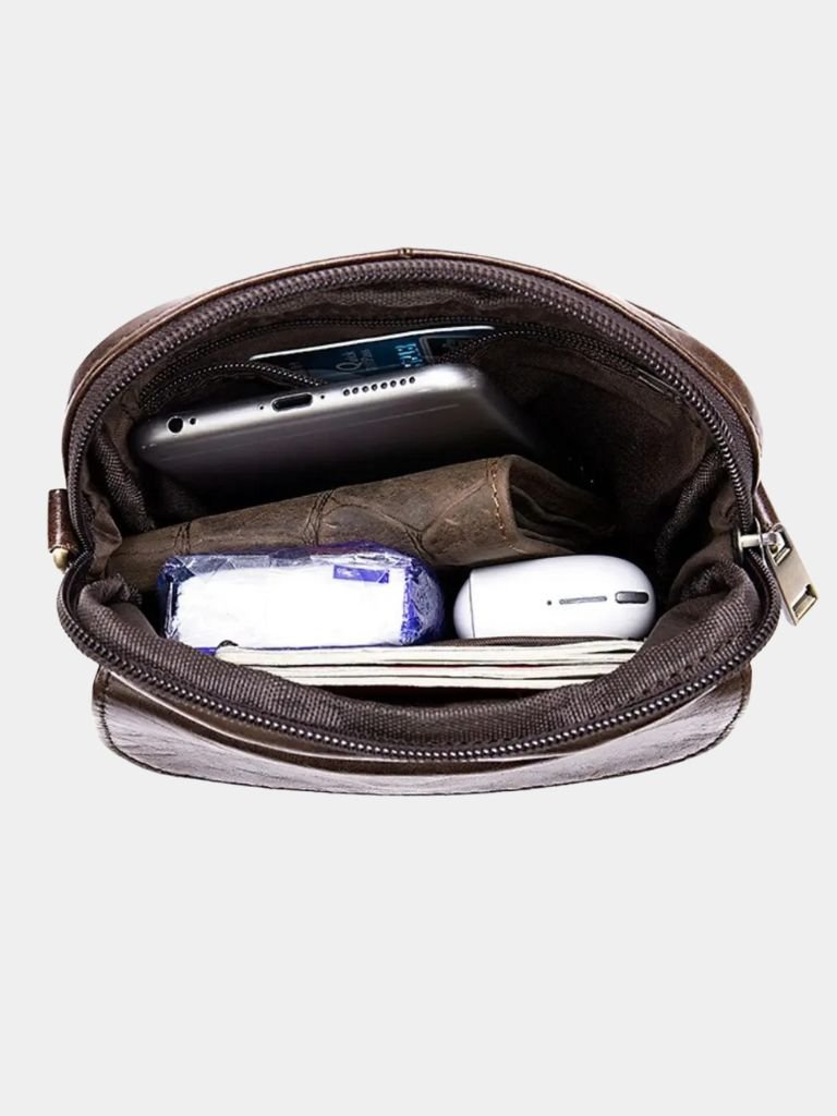 Sacoche en cuir essentielle à bandoulière