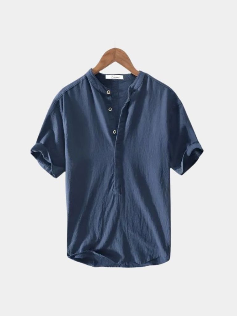 Chemise en lin à manches courtes essentielle