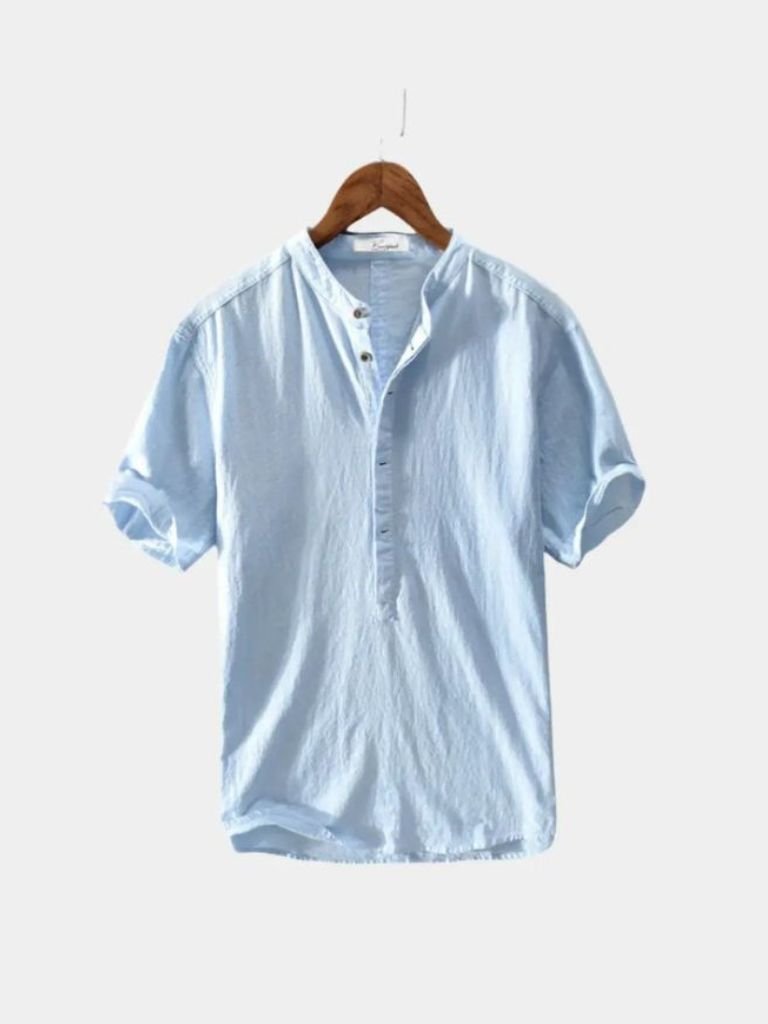Chemise en lin à manches courtes essentielle
