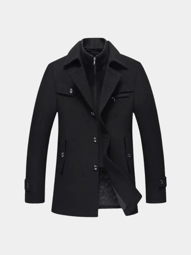 Manteau Essentiel en Laine Mélangée