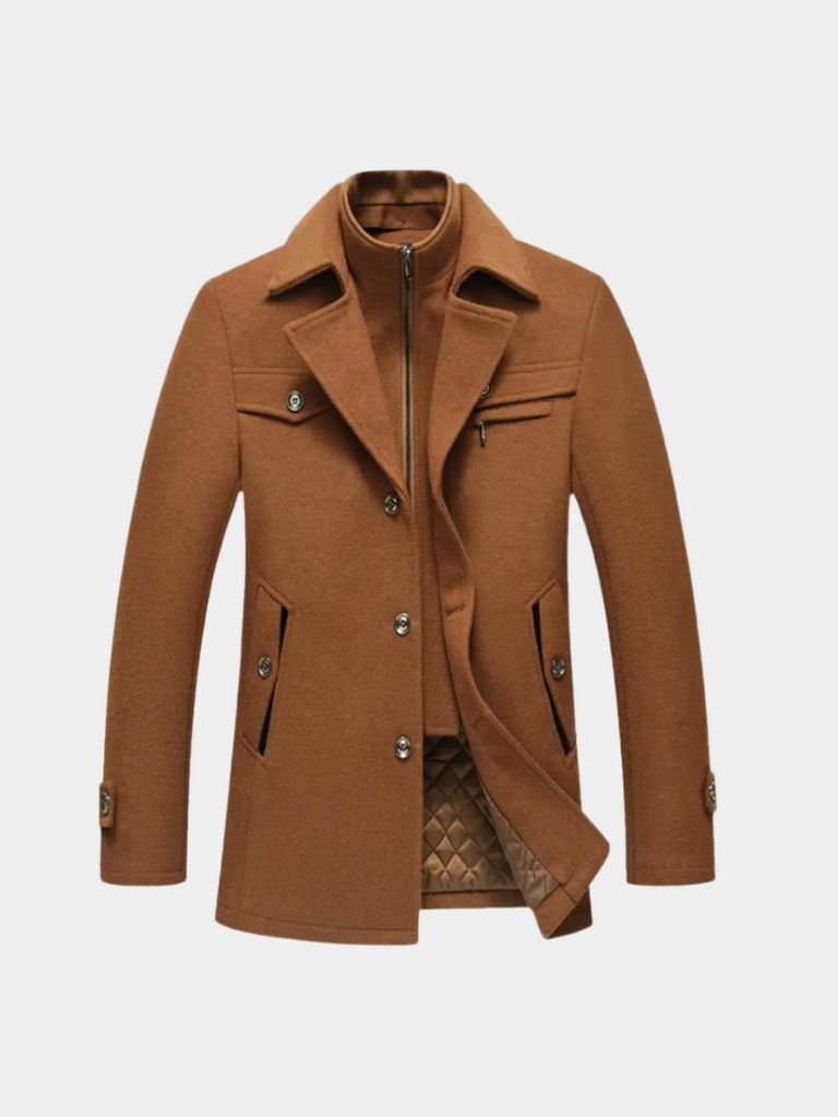 Manteau Essentiel en Laine Mélangée