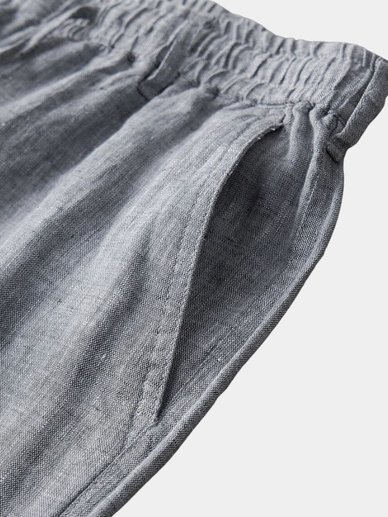 Short Gris Mariner en lin
