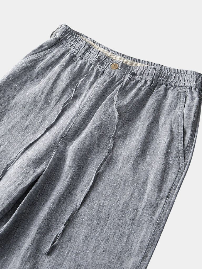 Short Gris Mariner en lin