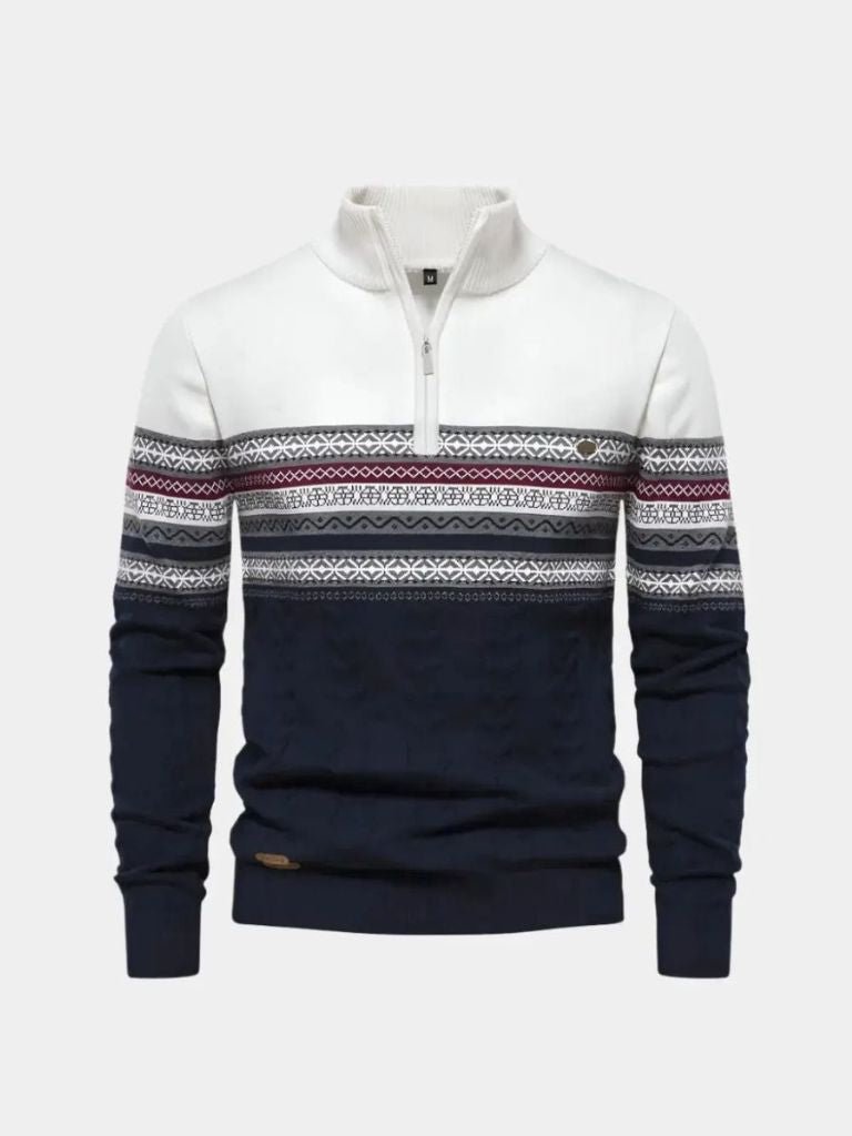 Pull en Maille à Demi-Fermeture Éclair