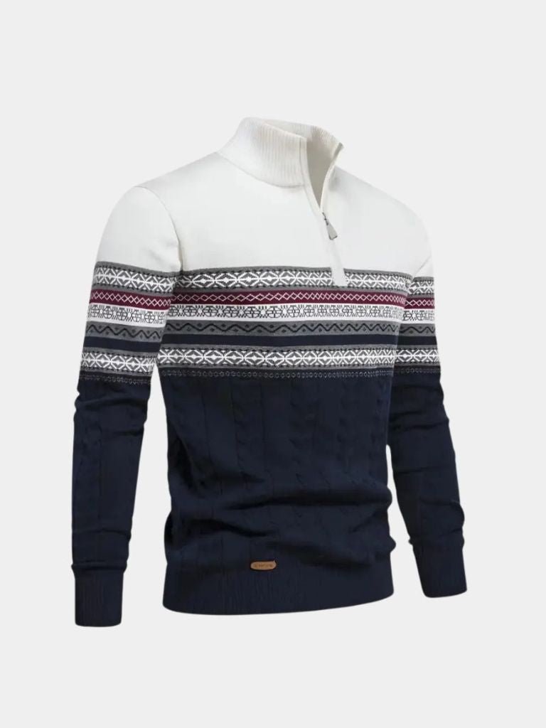 Pull en Maille à Demi-Fermeture Éclair