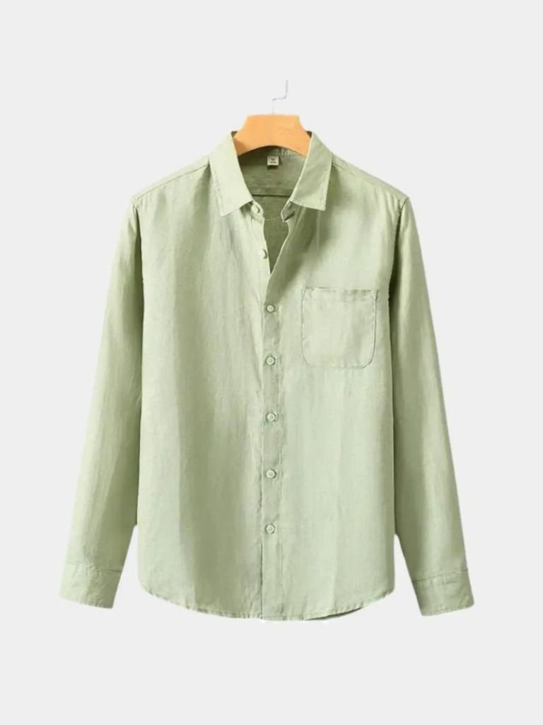 Chemise en lin essentielle à manches longues