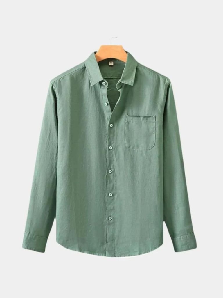 Chemise en lin essentielle à manches longues