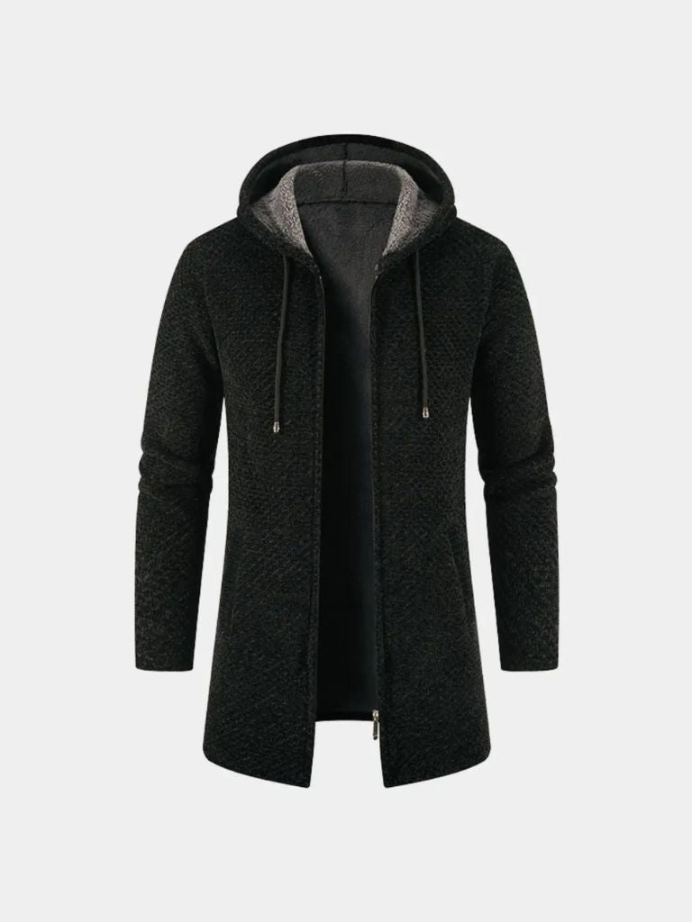 Manteau d’Hiver Tricoté à Capuche – Lugano