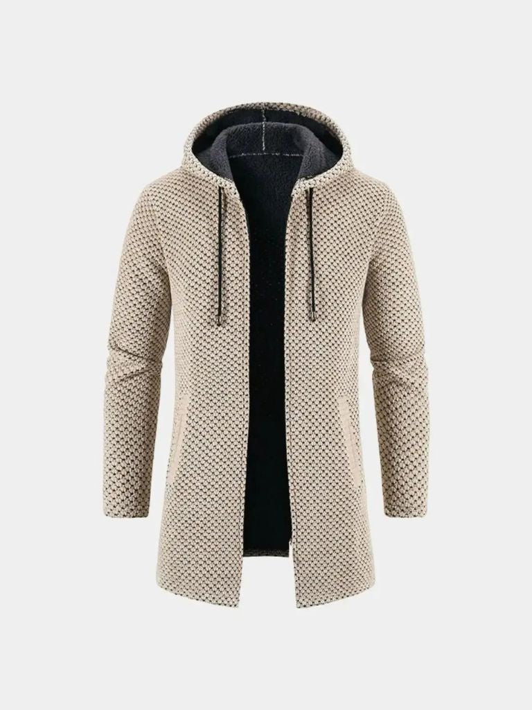Manteau d’Hiver Tricoté à Capuche – Lugano