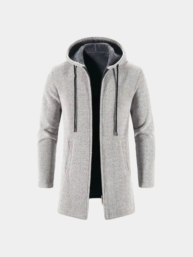Manteau d’Hiver Tricoté à Capuche – Lugano