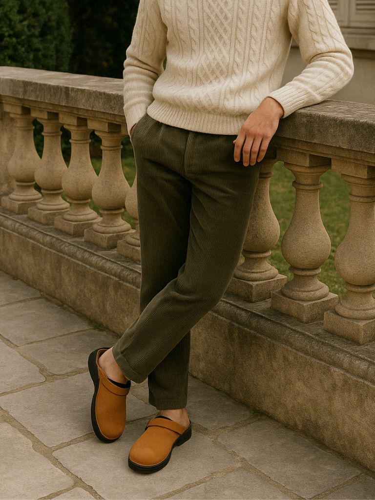 Sabots en cuir pour homme