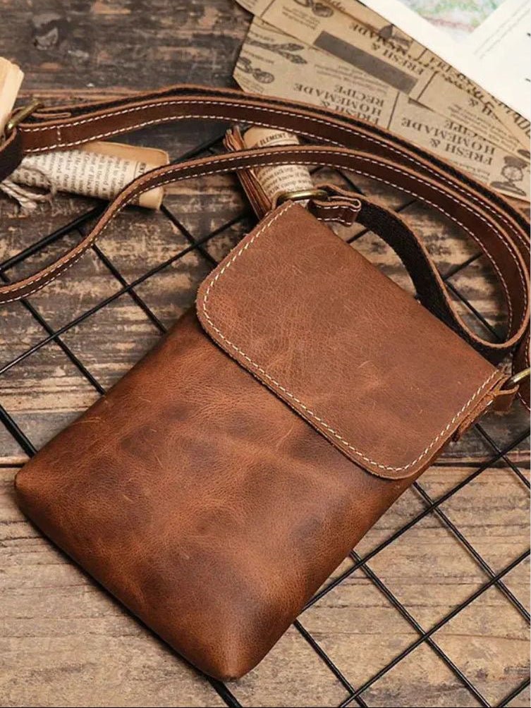 Mini sacoche en cuir pour homme