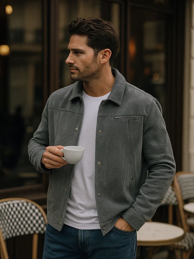 Veste Velours Sherpa Minimaliste