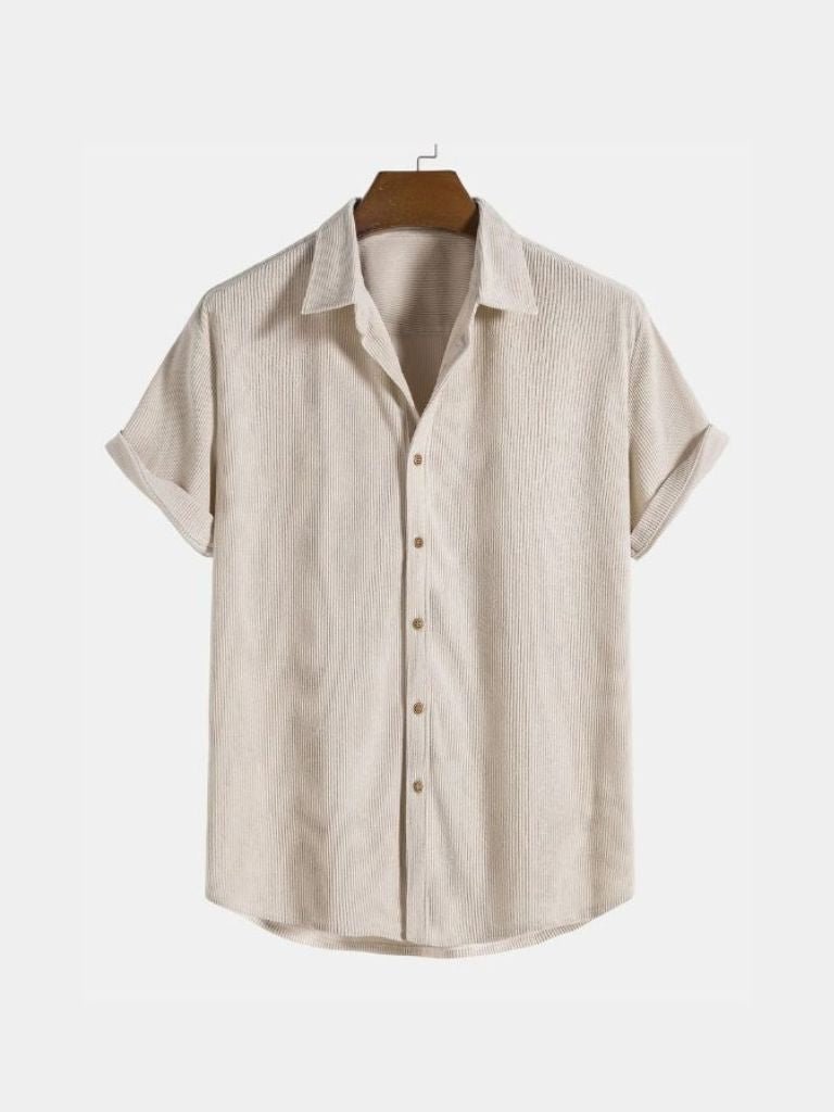 Chemise minimaliste en velours côtelé