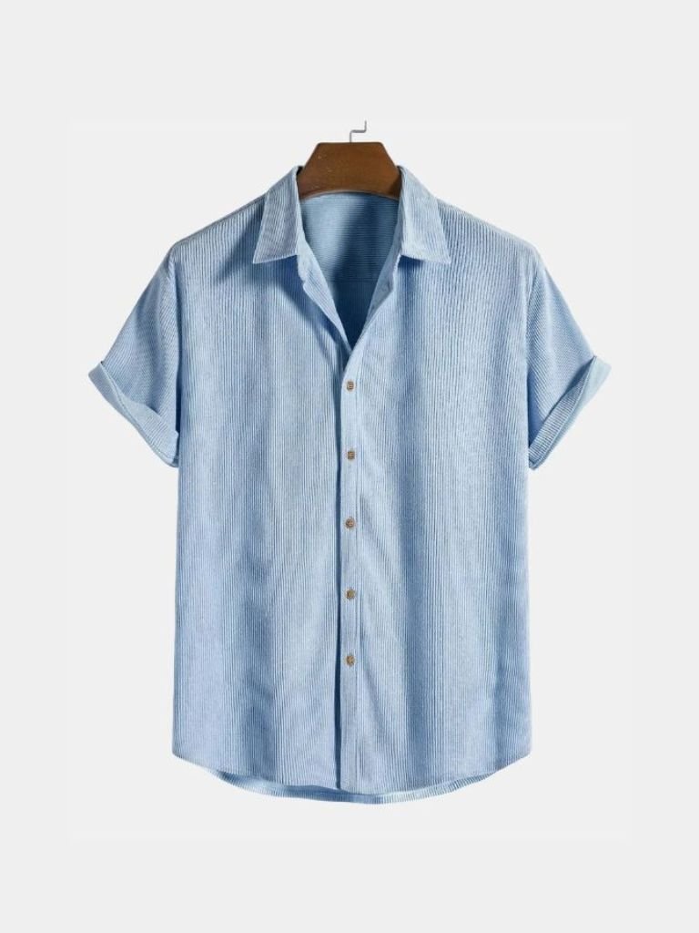 Chemise minimaliste en velours côtelé