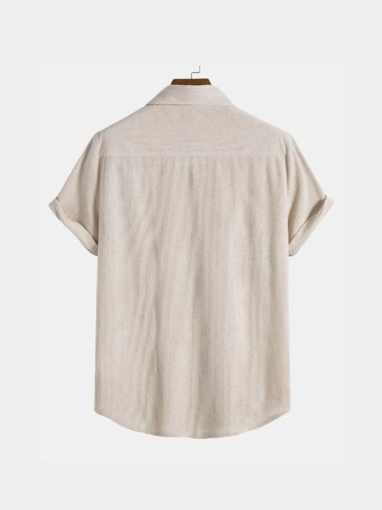Chemise minimaliste en velours côtelé
