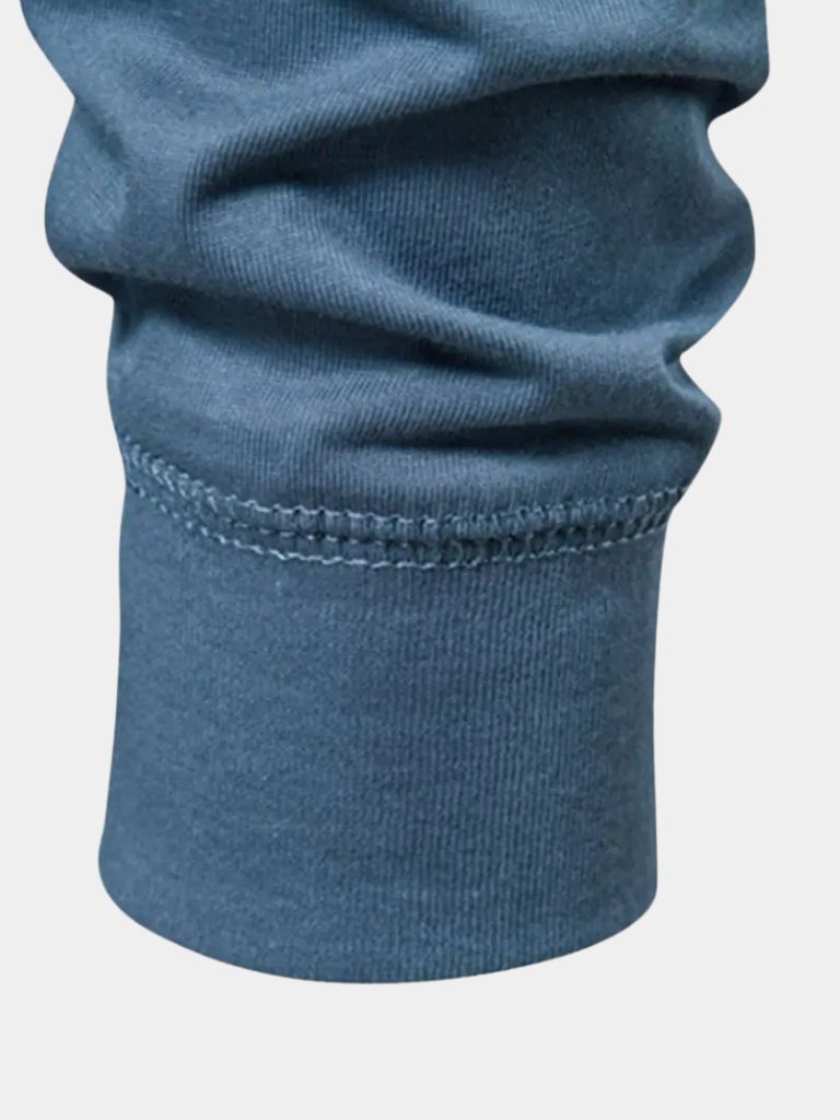 T-shirt Henley minimaliste manches longues
