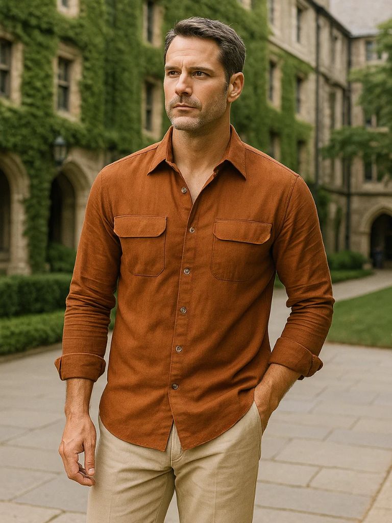 Chemise minimaliste à manches longues
