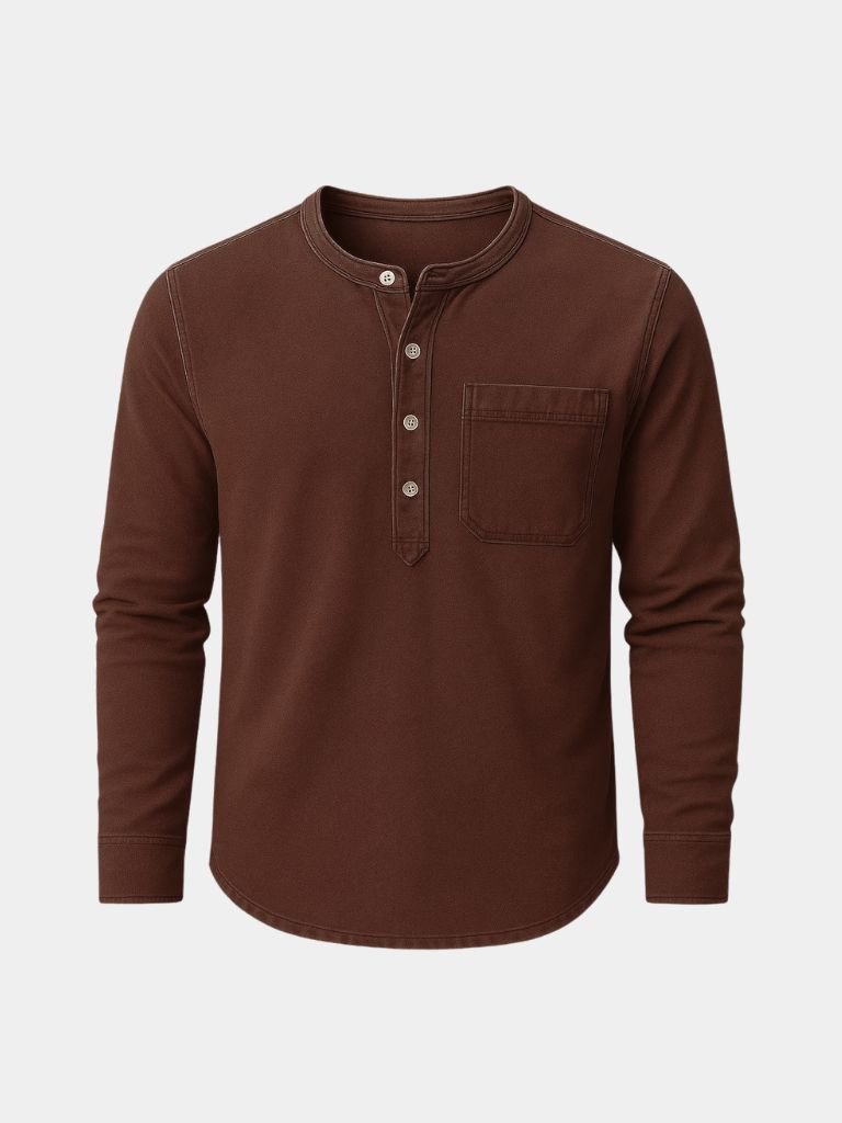 Chemise Henley Nash à manches longues