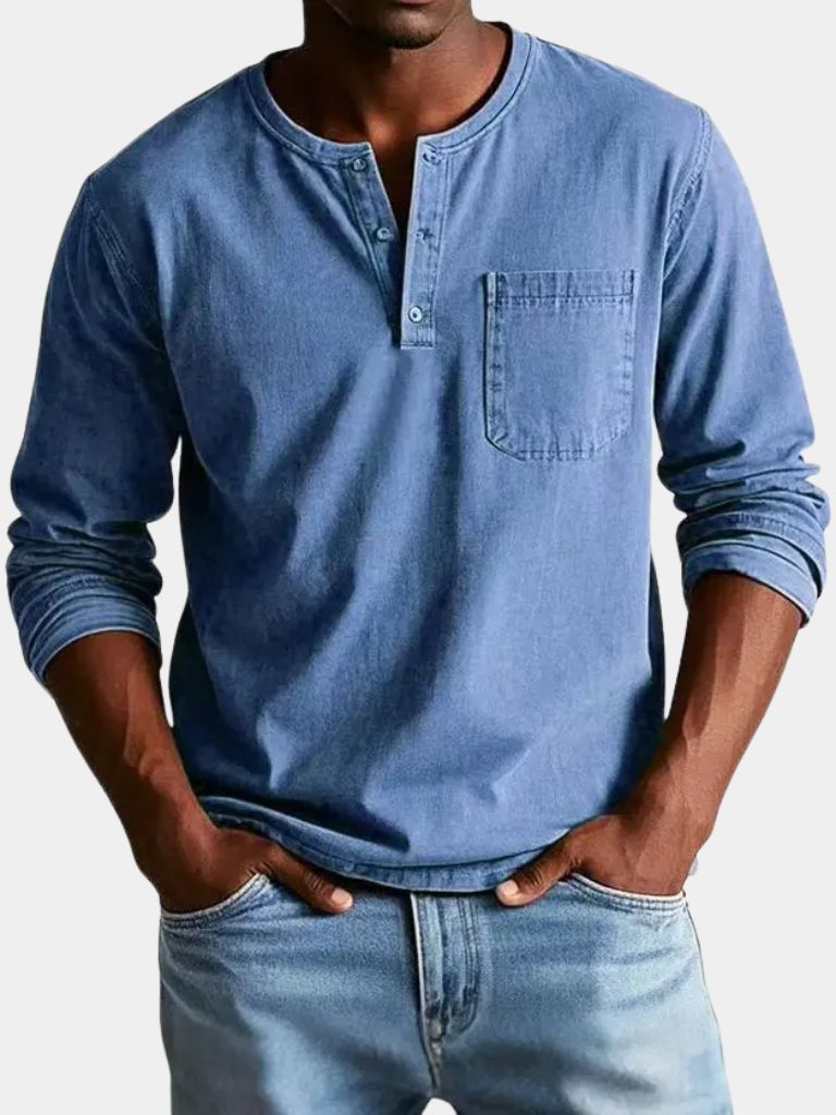 Chemise Henley Nash à manches longues