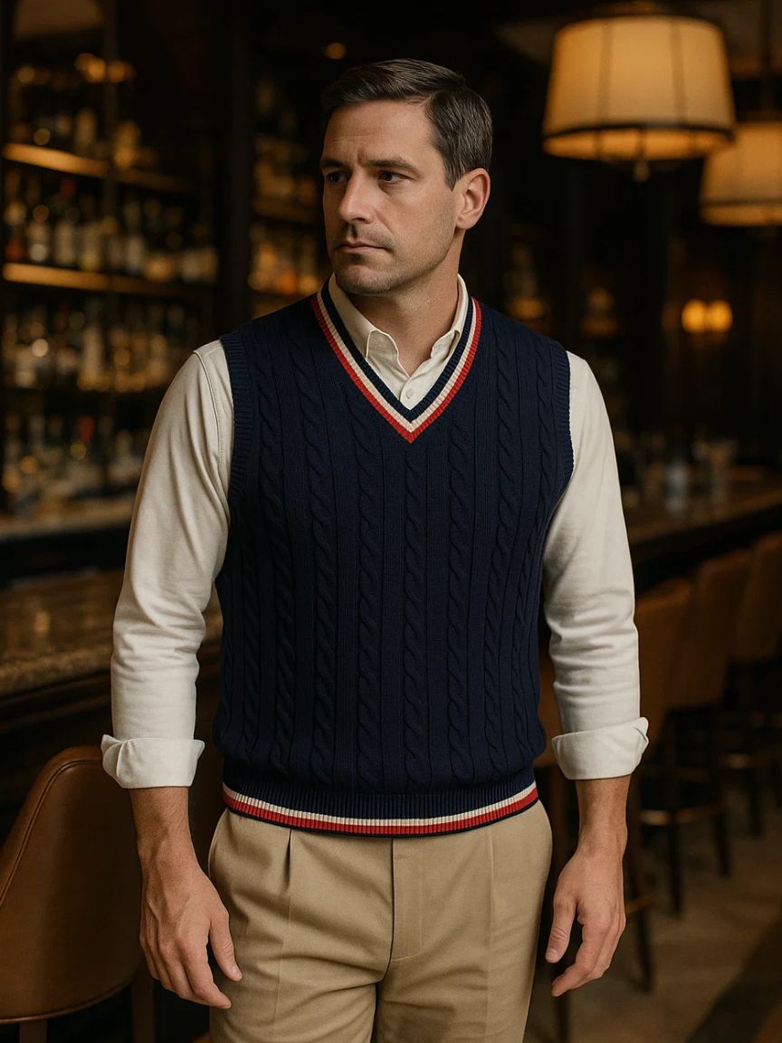 Gilet Maille Old Money Essentiel