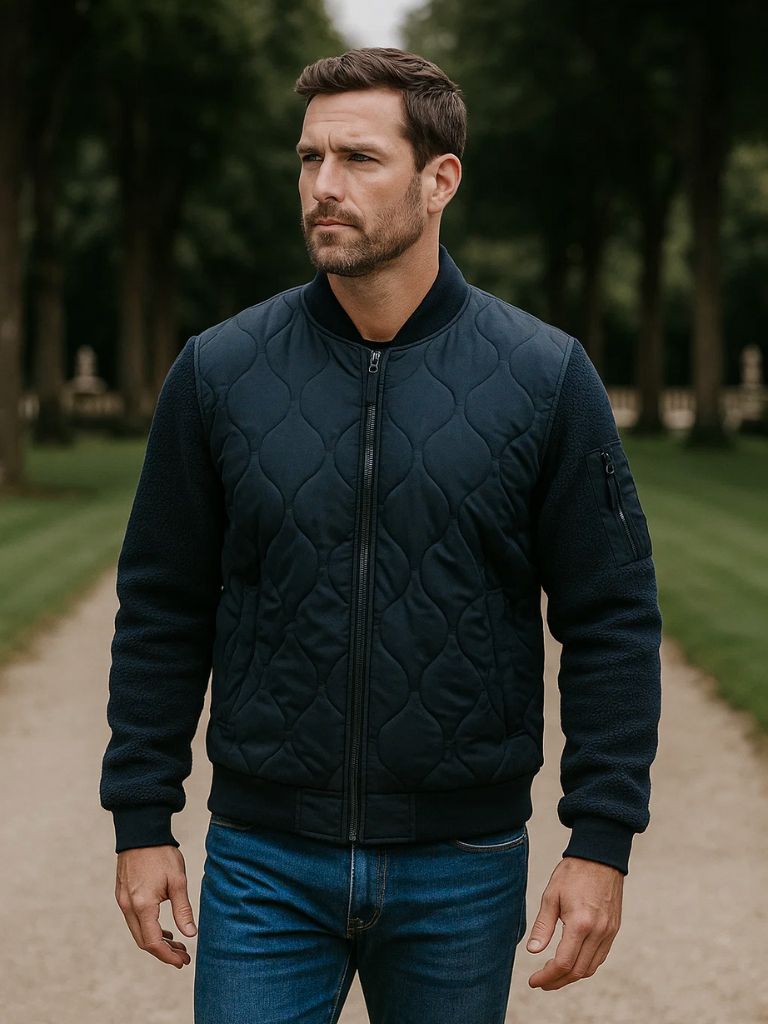 Bomber Matelassé Manches Sherpa