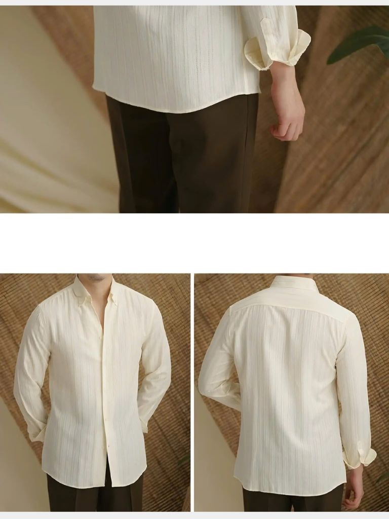 Chemise seersucker à rayures