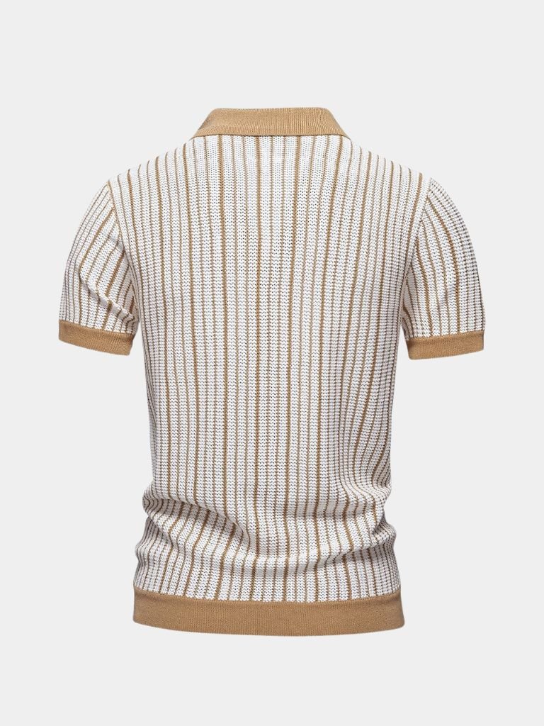 Polo tricoté à rayures