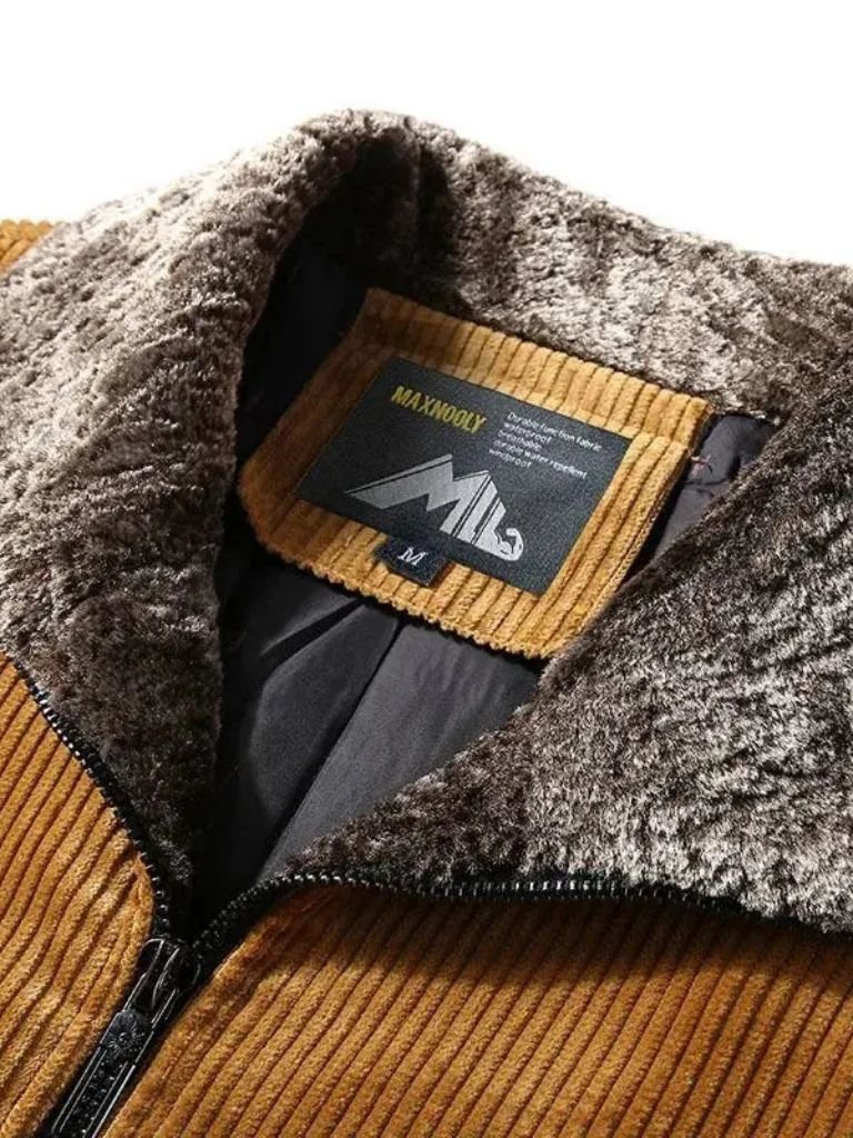 Veste Coupe-Vent Thermique en Velours Côtelé