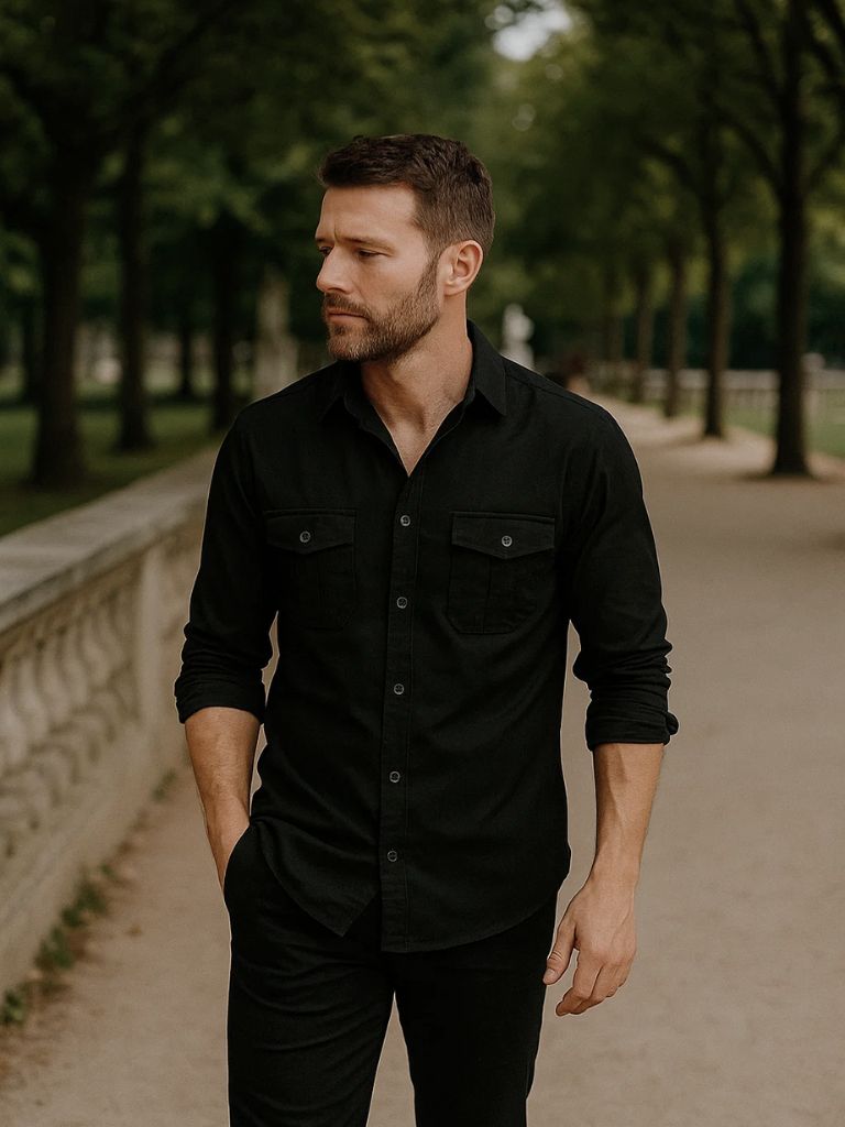 Chemise vintage à manches longues
