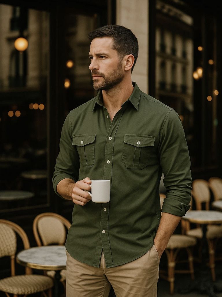 Chemise vintage à manches longues