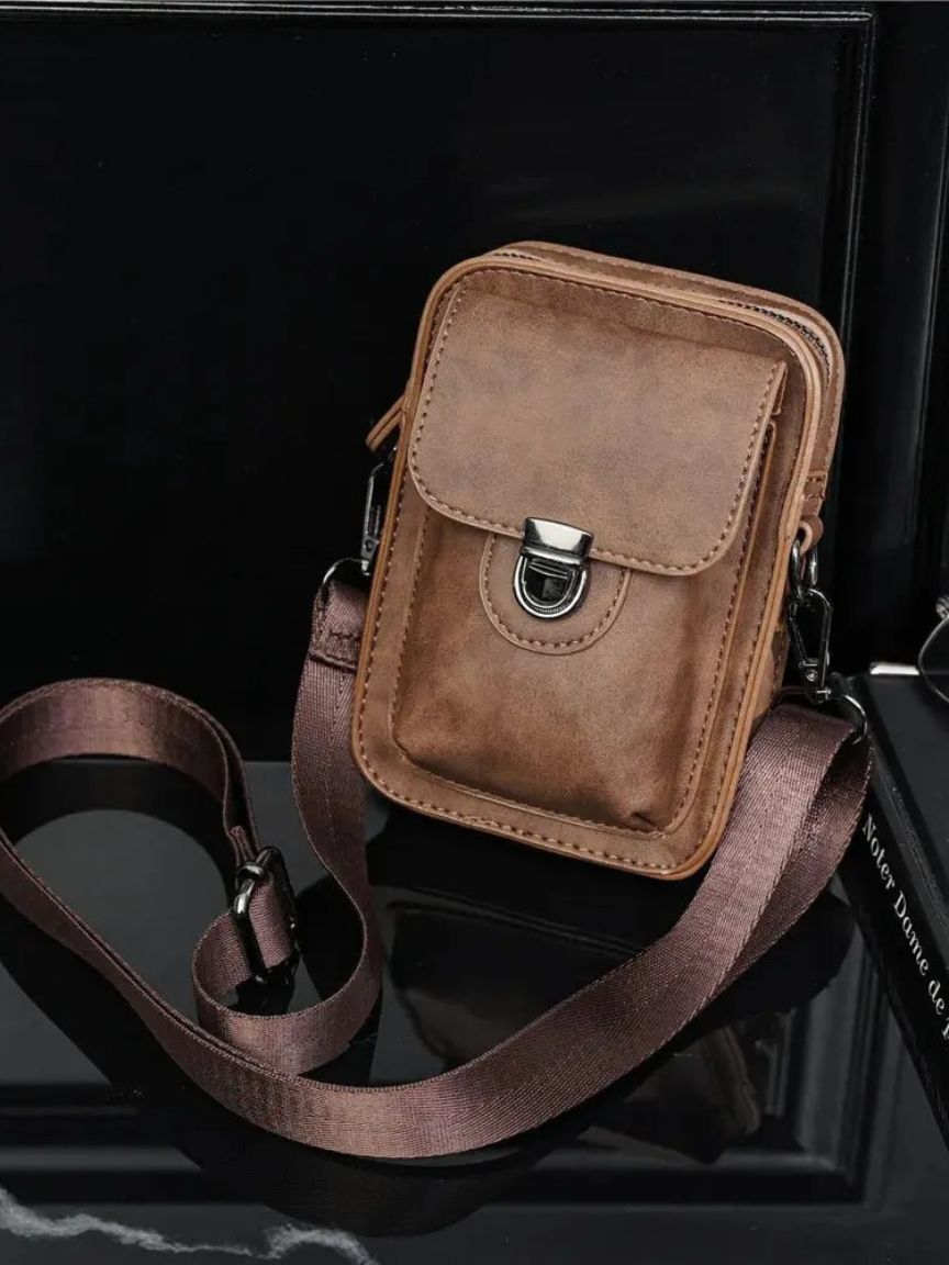 Mini sacoche vintage en cuir bandoulière