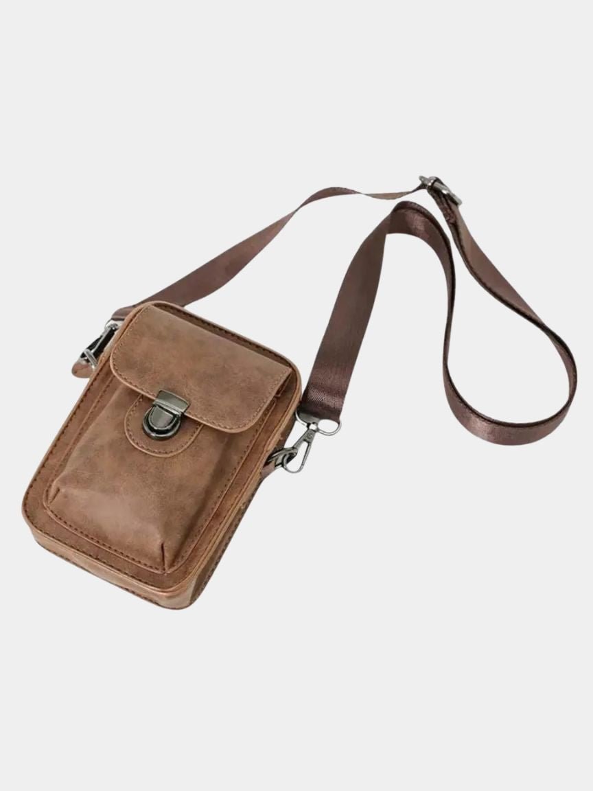 Mini sacoche vintage en cuir bandoulière